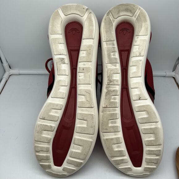 Adidas Shoes Mens 13 Tubular Running Trainers Red Maroon Black B35642 - Picture 7 of 8